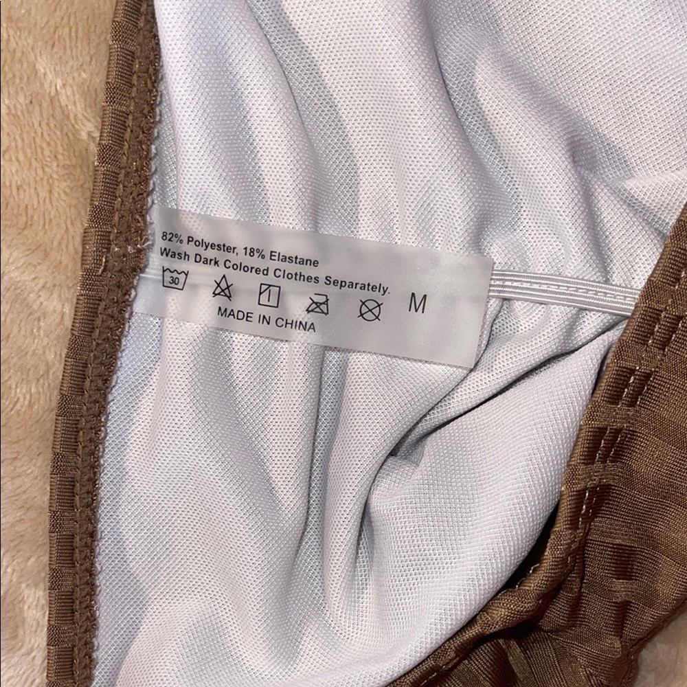Two-Tone Ribbed Bikini Set - Picture 3 of 3